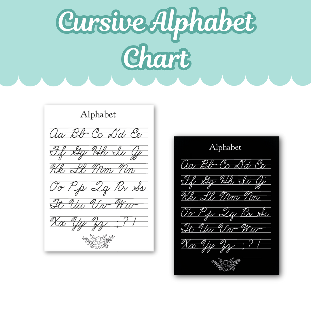 Cursive Alphabet Chart FREEBIE!