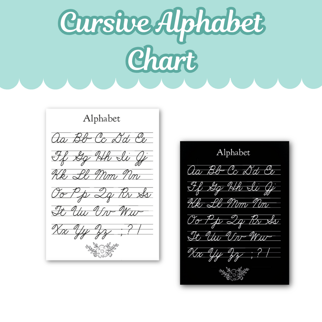 Cursive Writing Words Chart Cursive Writing Worksheets Printable Chart Letters In Cursive Writing